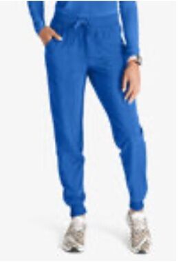 Cherokee Stretch Rib Knit Waistband Cargo Jogger Scrub Pants PETITE MEDIUM